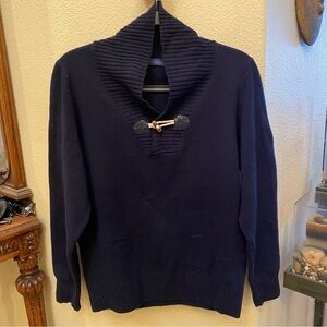 Auth OFFICINE PANERAI Navy 100% Cashmere Sweater Size Medium-Has Flaws